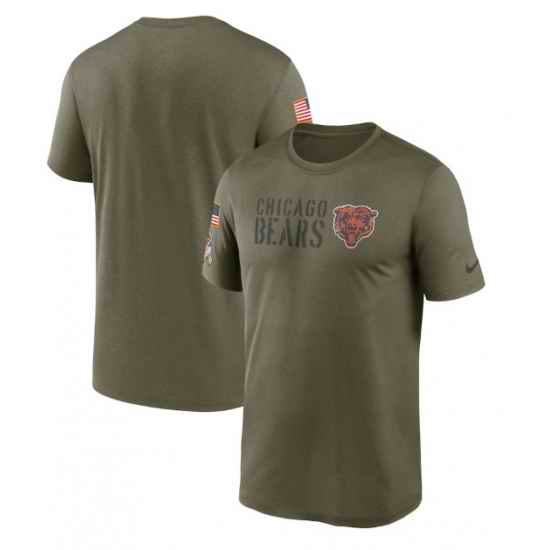 Men Chicago Bears Olive 2022 Salute To Service Legend Team T Shirt